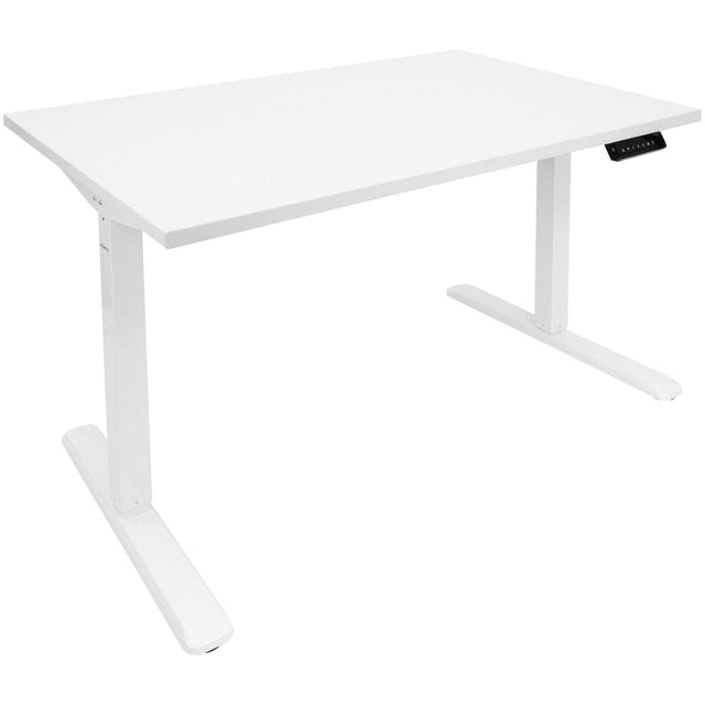 White Standing Desk - Electric Standing Desk with 48" Tabletop - White Base - Mount-It! - MI-18060