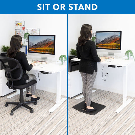 White Standing Desk - Electric Standing Desk with 48" Tabletop - White Base - Mount-It! - MI-18060