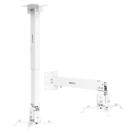 White Projector Mount - Full Motion Projector Wall & Ceiling Mount - Mount-It! - MI-604W