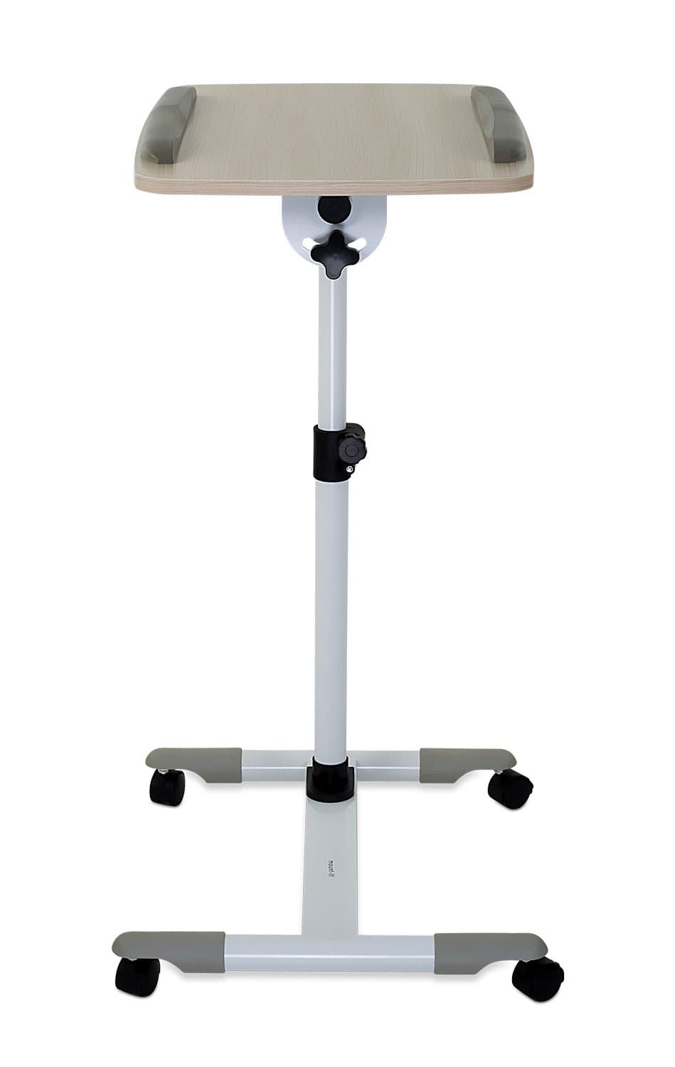 White Mobile Standing Desk - Height Adjustable Rolling Laptop Cart - Mount-It! - MI-7946