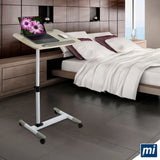 White Mobile Standing Desk - Height Adjustable Rolling Laptop Cart - Mount-It! - MI-7946