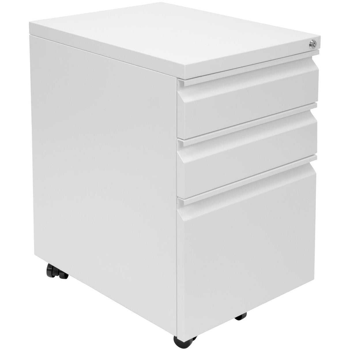 White File Cabinet - Mobile File Cabinet with 3 Drawers - Mount-It! - MI-941W