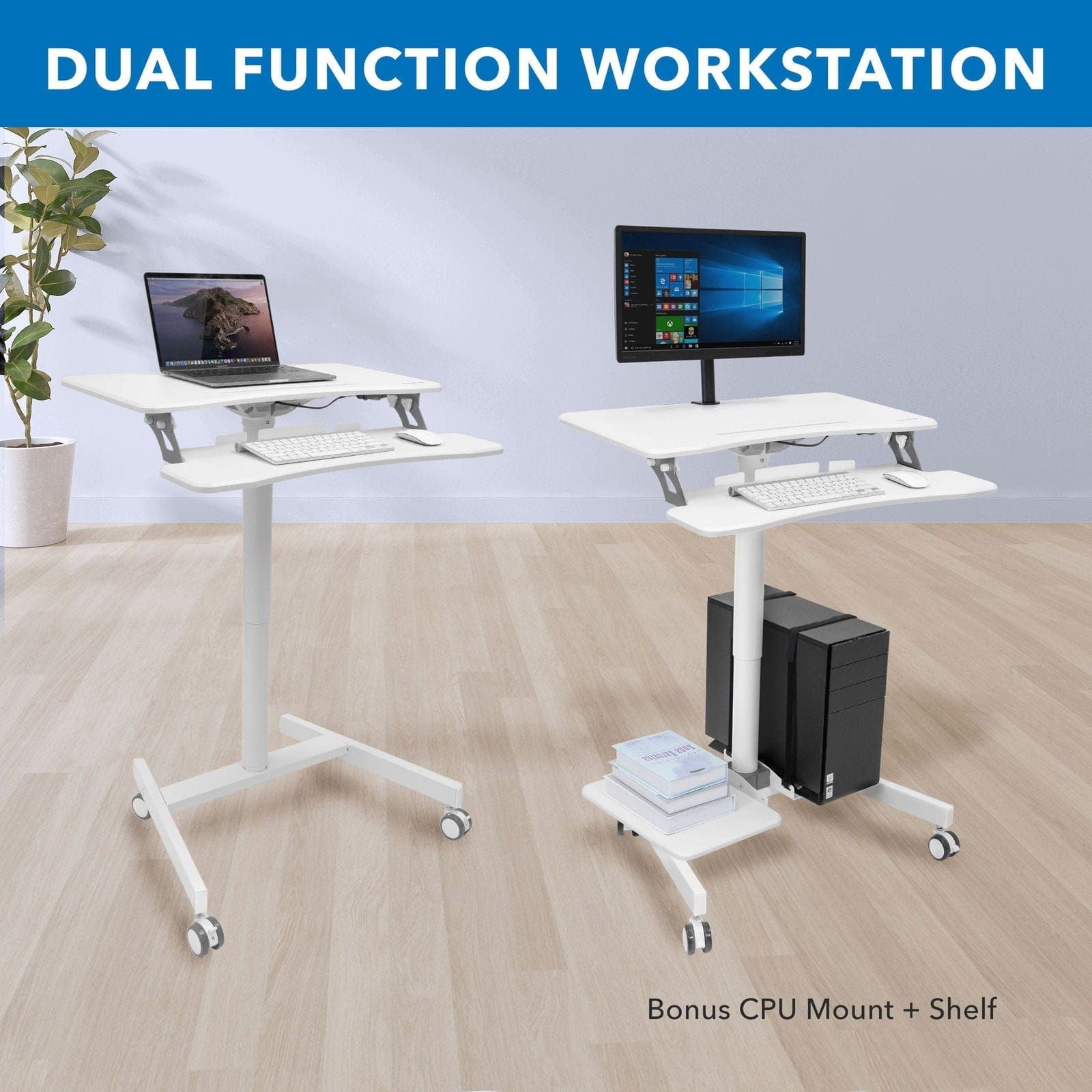 Mobile standing computer workstation hotsell