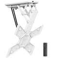 White TV Mount - Retractable Motorized Ceiling TV Mount - Mount-It! - MI-4223W