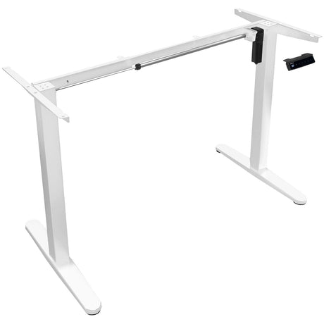 White Standing Desk - Single Motor Electric Standing Desk Base - Mount-It! - MI-8033W