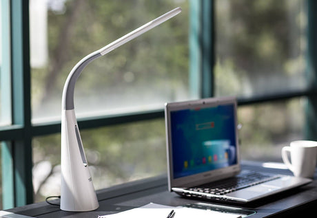 White Desk Accessories - Turcom AirLight LED Desk Lamp - Mount-It! - TS-7006