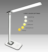 White Desk Accessories - Turcom Relaxalight LED Desk Lamp - Mount-It! - TS-7005