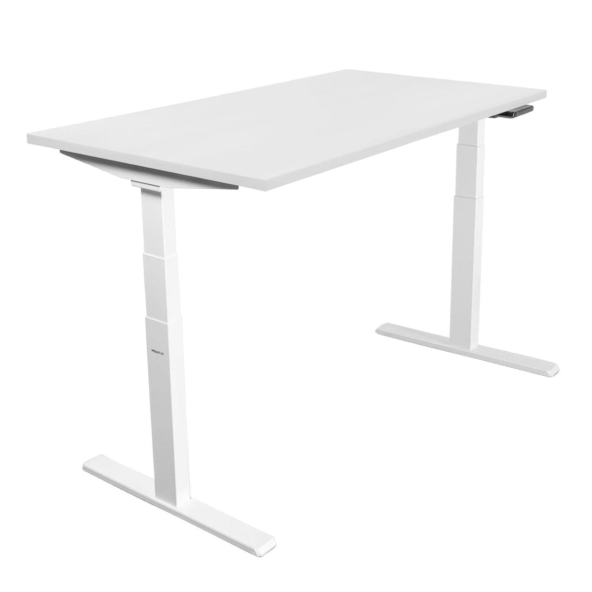 White Standing Desk - Ultimate Dual Motor Electric Standing Desk with 48" Tabletop - White Base - Mount-It! - MI-18066