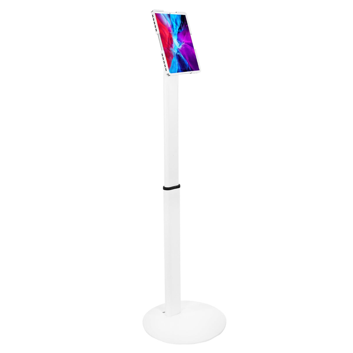 White Tablet Stand - Universal Tablet Floor Kiosk - Mount-It! - MI-3788W