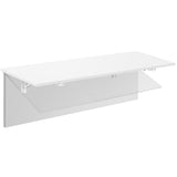 White Wall Mounted Desk - Wall Mounted Drop Leaf Table / Workbench - Mount-It! - MI-7993W