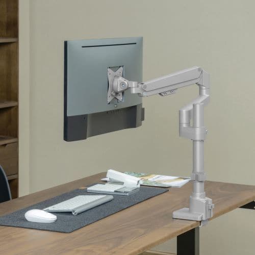 Mount-It! Full Motion Single Monitor Desk Mount, Height Adjustable with Gas Spring Arm