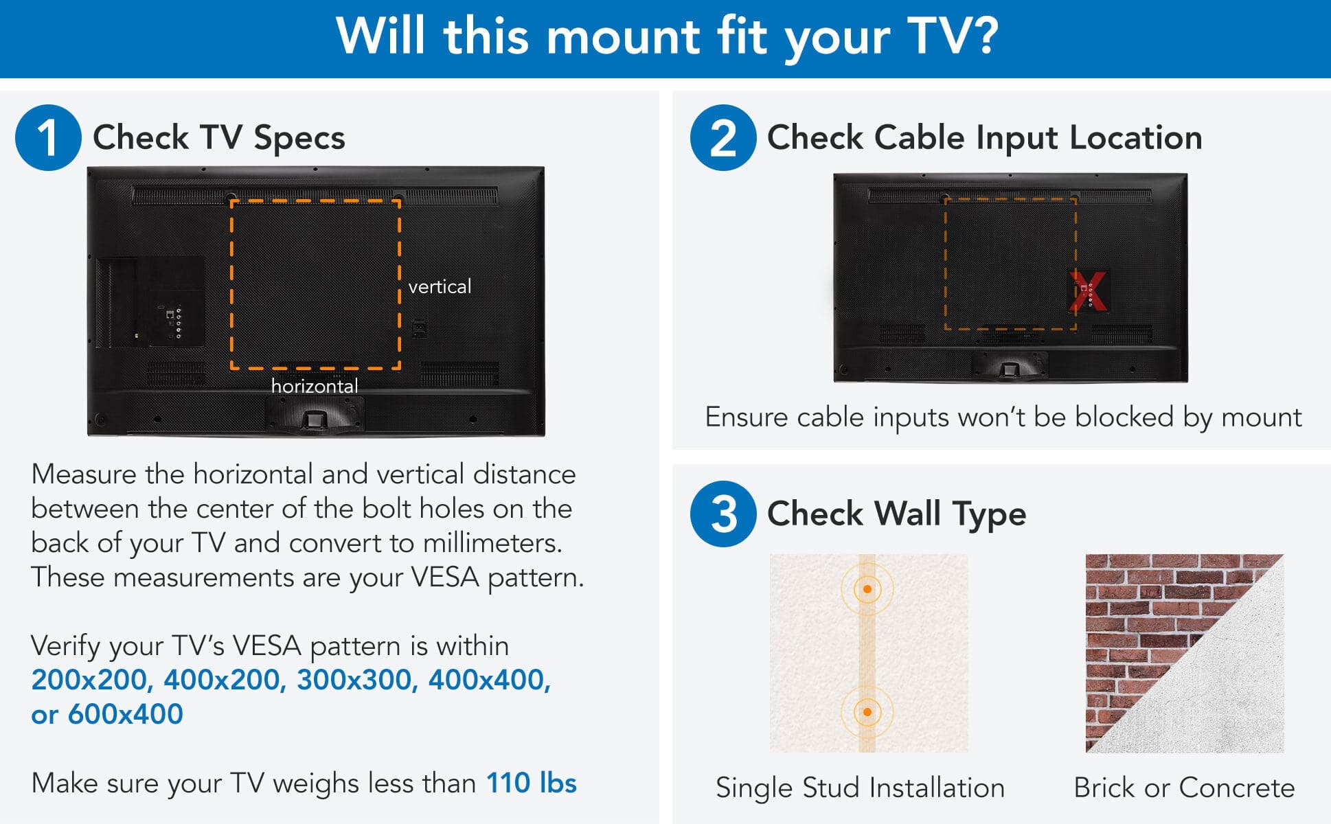 TV Wall Mount With Full 360 Degree Rotation