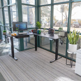 Large Electric Height Adjustable Corner Standing Desk