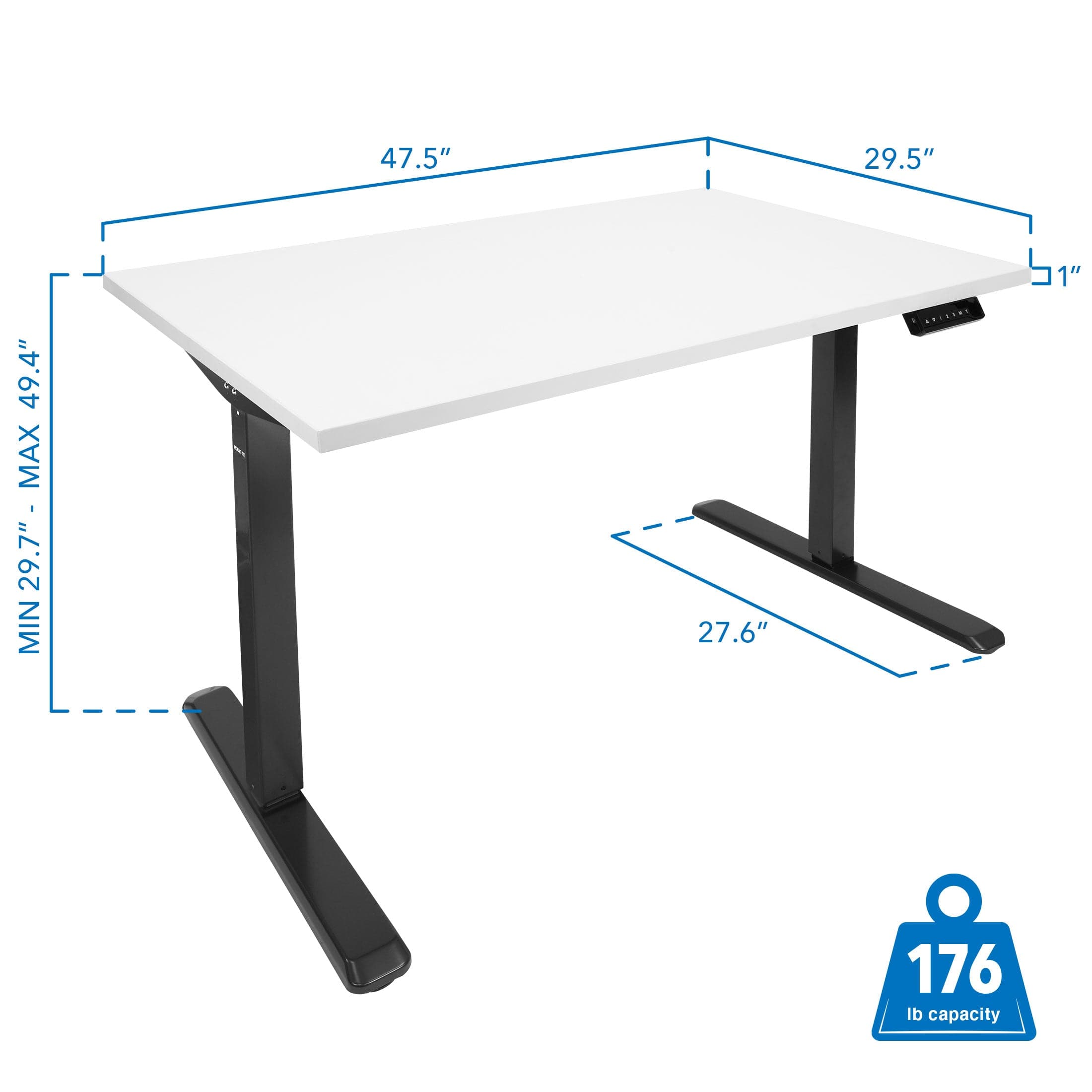 Electric Standing Desk Frame with 48" Tabletop