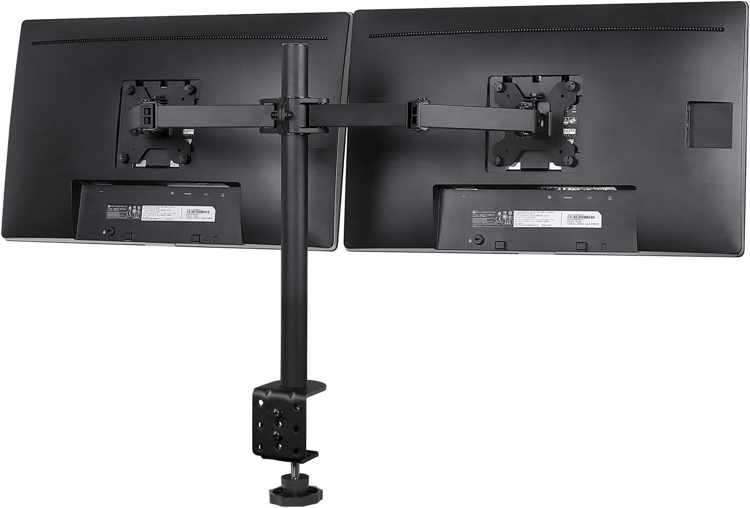 Desk Mount Dual Monitor Arm - Full Motion Monitor Mount for 2x VESA  Displays up to 32 (17.6lb/8kg) - Vertical Stackable Arms - Height