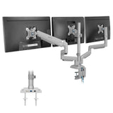 Triple Monitor Desk Mount w/ USB, USB-C & Audio Ports