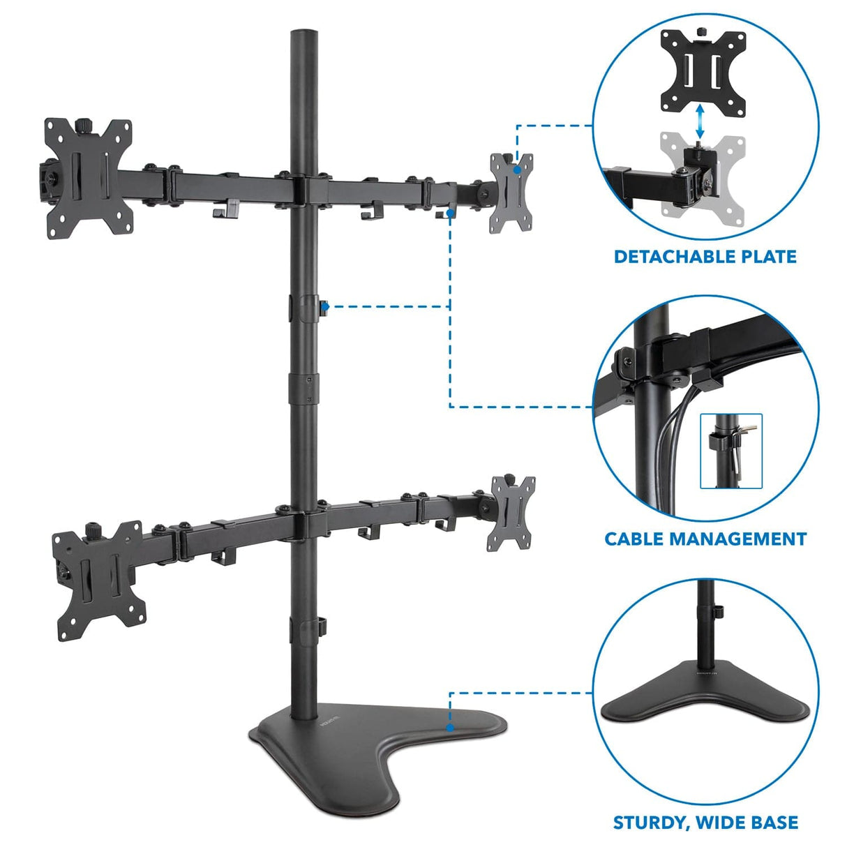 Quad Monitor Desk Stand