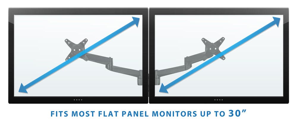Full Motion Dual Monitor Wall Mount