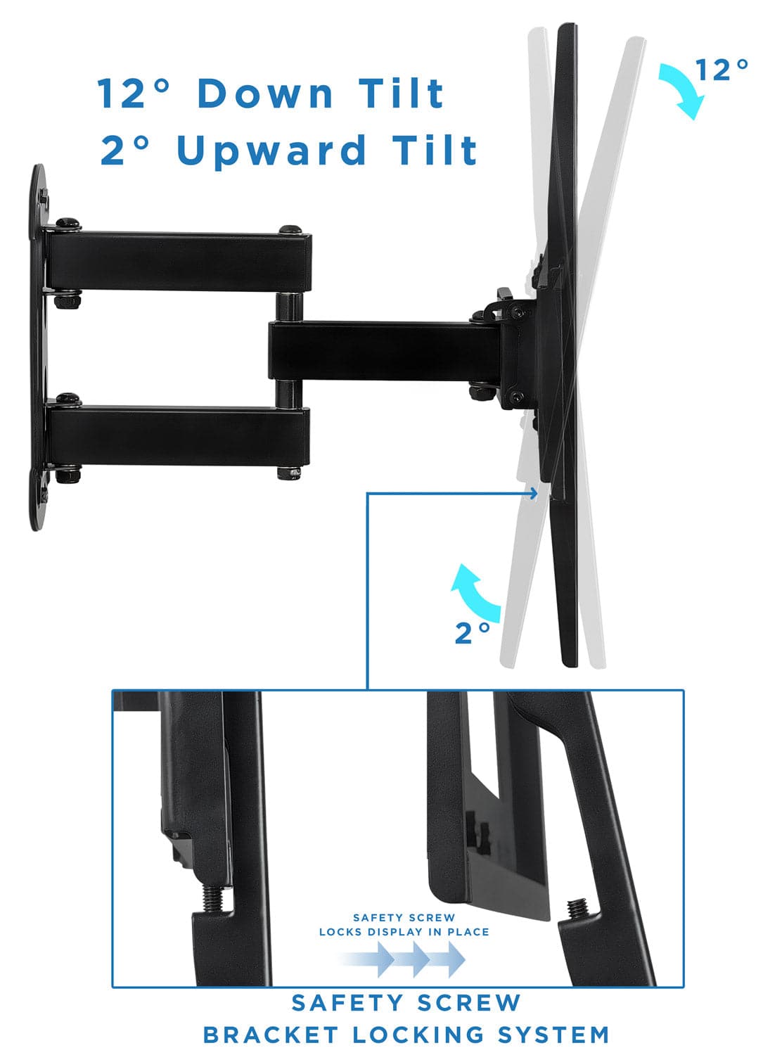 Full Motion Corner TV Wall Mount