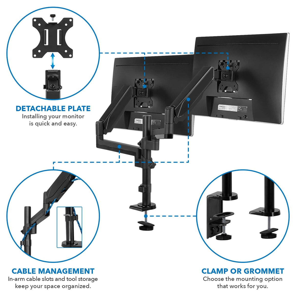 Dual Monitor Desk Mount