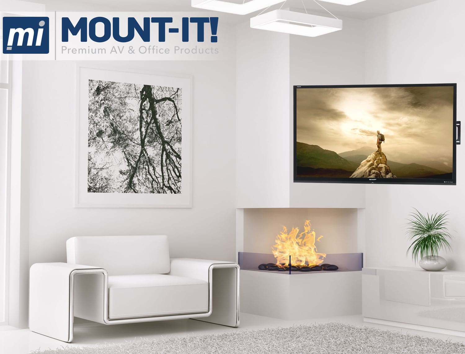 Full Motion Corner TV Mount