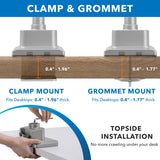 Full Motion Dual Monitor Desk Mount, Height Adjustable with Gas Spring Arms