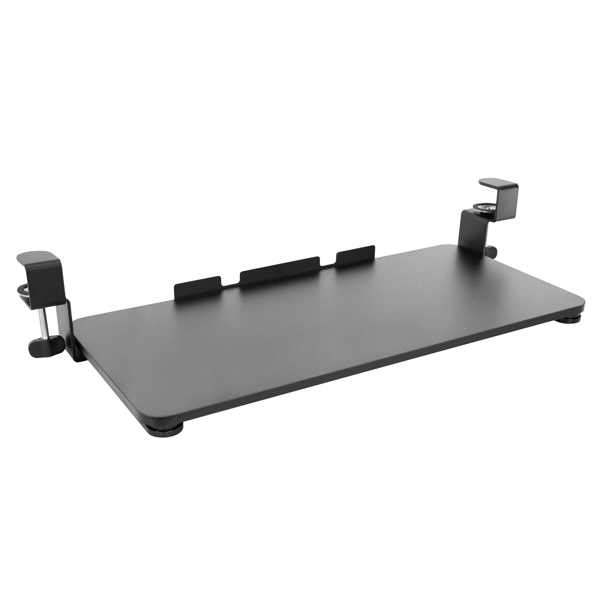 Clamp-On Adjustable Keyboard and Mouse Tray
