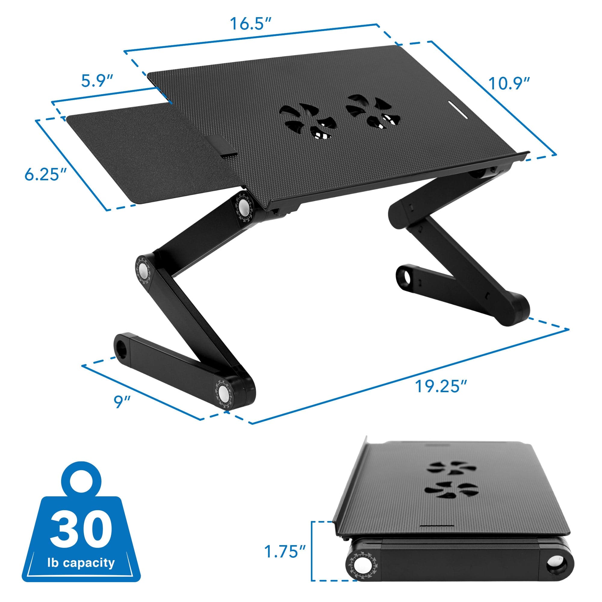 Laptop Tray w/ Cooling Fan & Mouse Pad