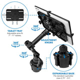 Carbon Fiber Cup Holder Tablet ELD Mount