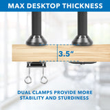 Dual Monitor Desk Mount for 13-27 Inch Screens