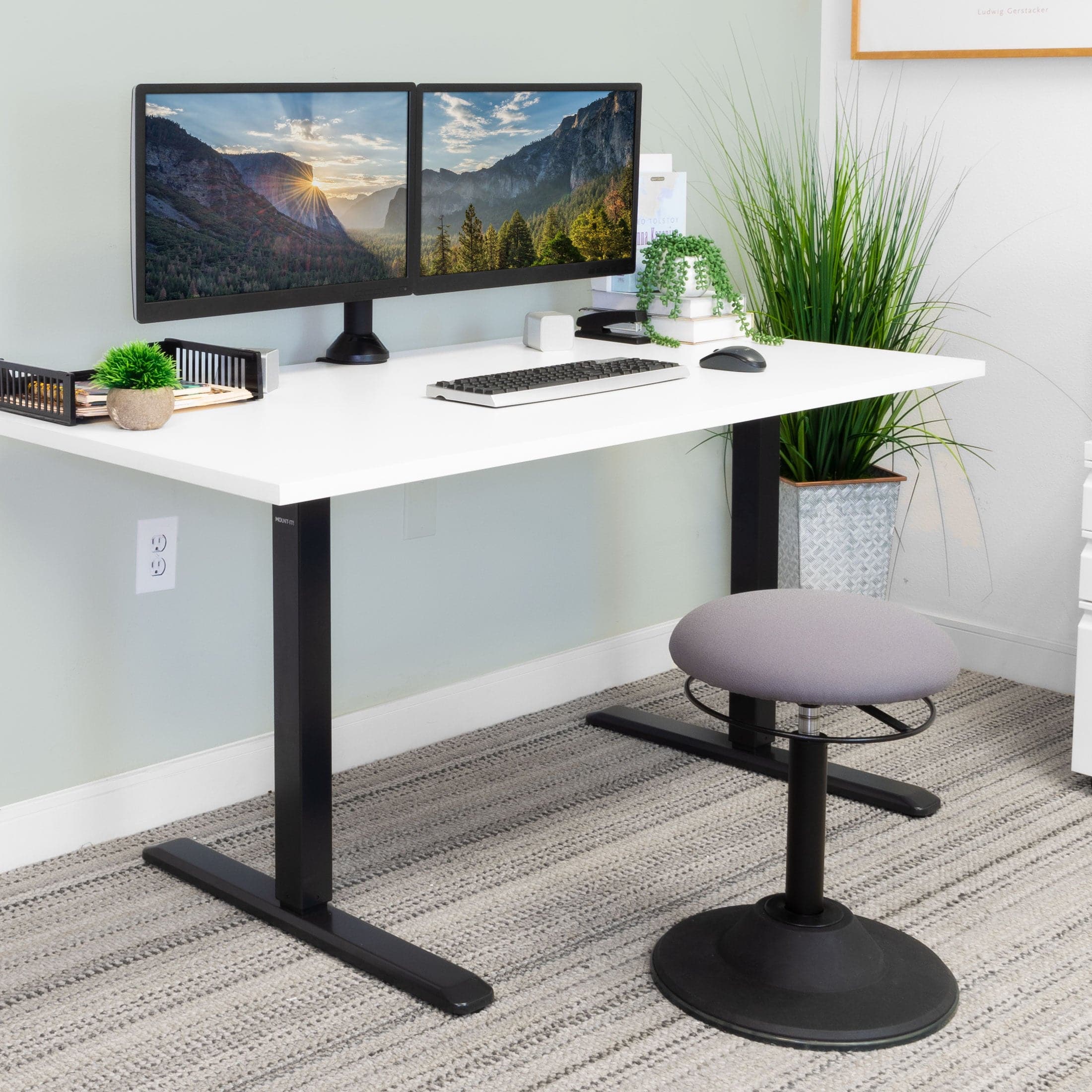 Dual Monitor Desk Mount for 13-27 Inch Screens