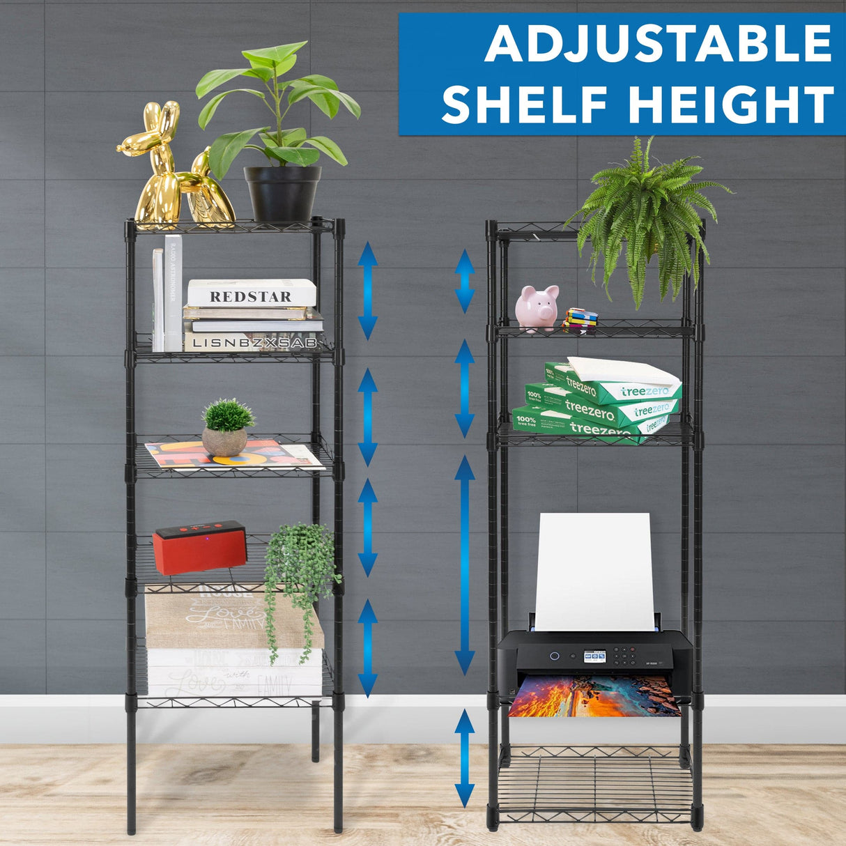 5 Tier Metal Shelving Unit