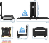 Monitor and Keyboard Wall Mount with CPU Holder