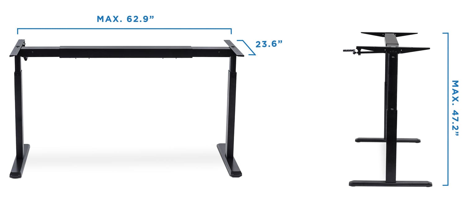 Hand Crank Sit-Stand Desk Frame