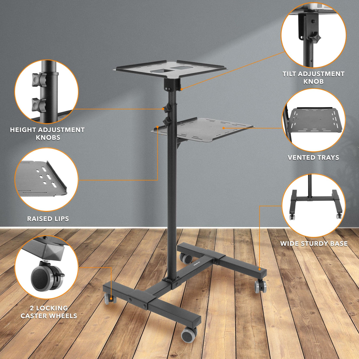 Portable Height Adjustable Laptop & Projector Stand