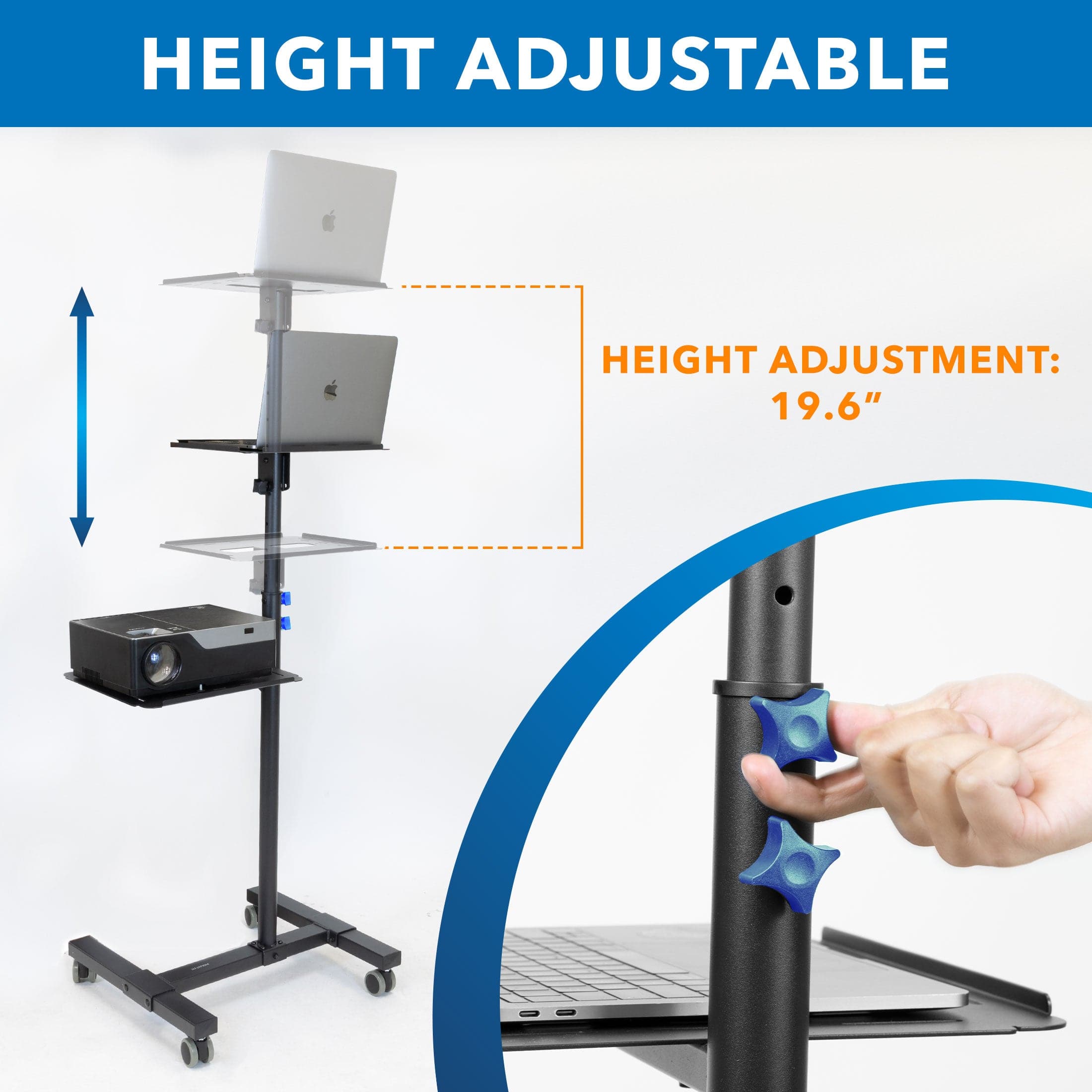 Portable Height Adjustable Laptop & Projector Stand