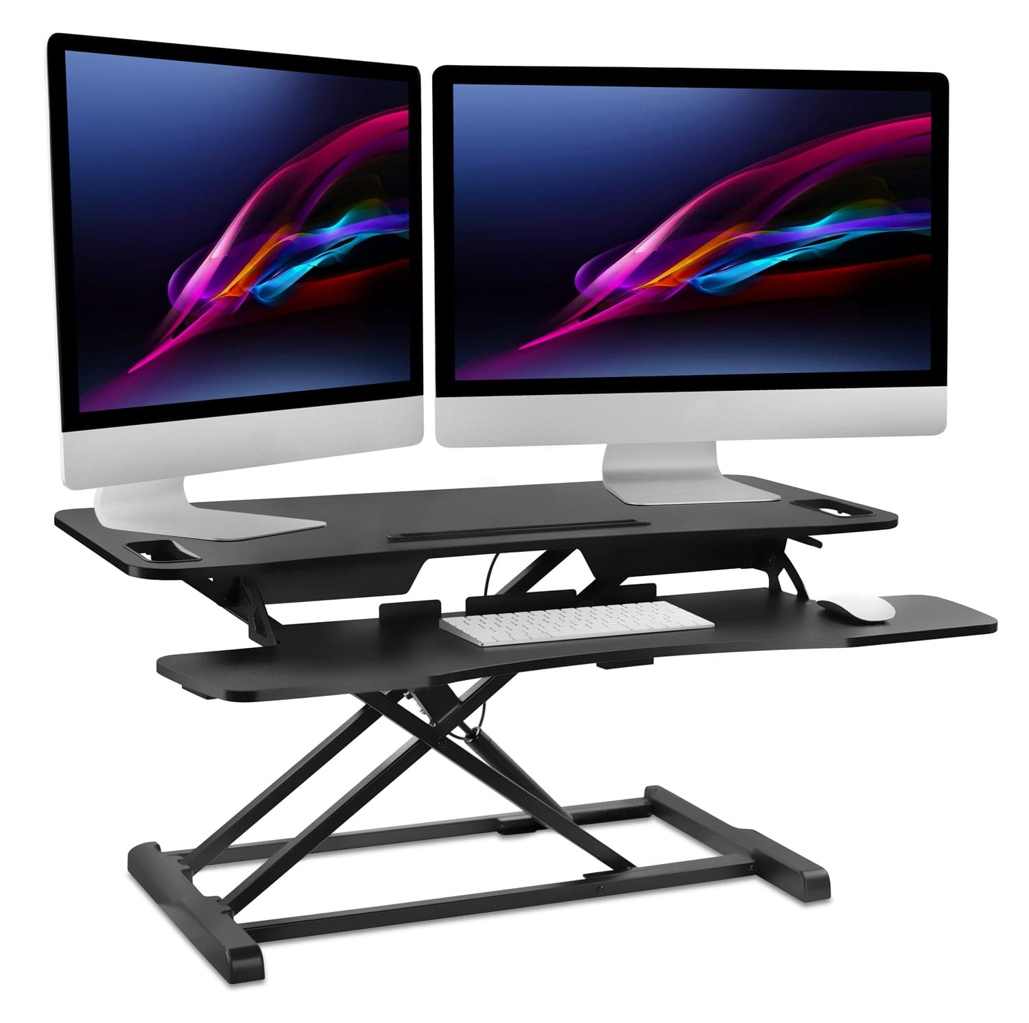 Mount-It! Sit Stand Desk Converter For Dual Monitors 37" Wide-MI-7954 - Mount-It!