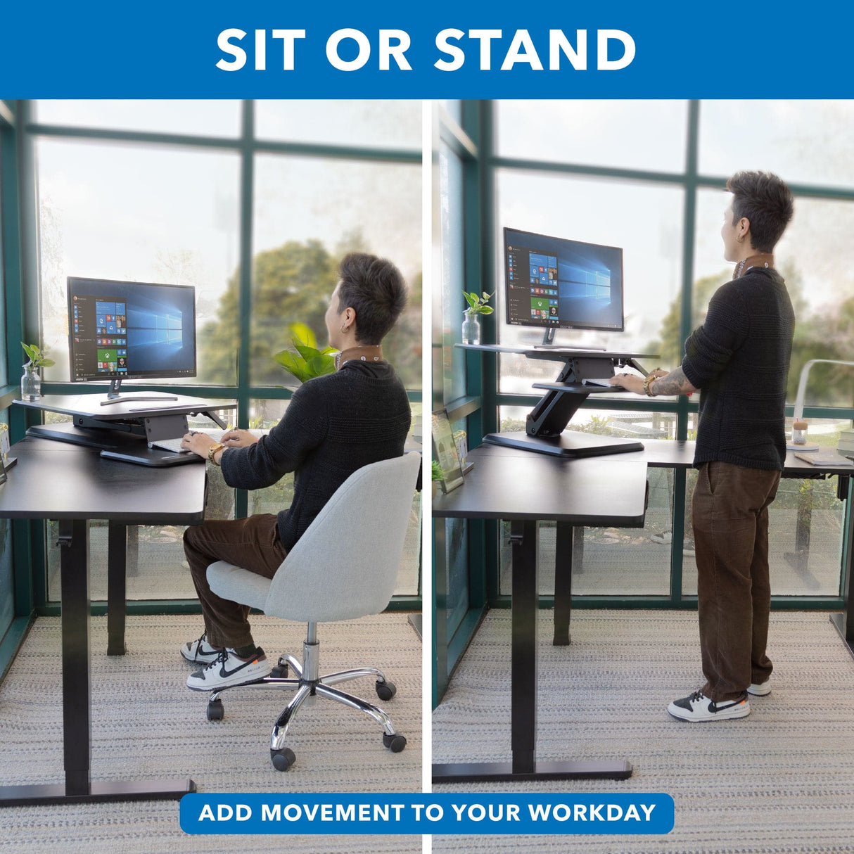 Compact Standing Desk Converter