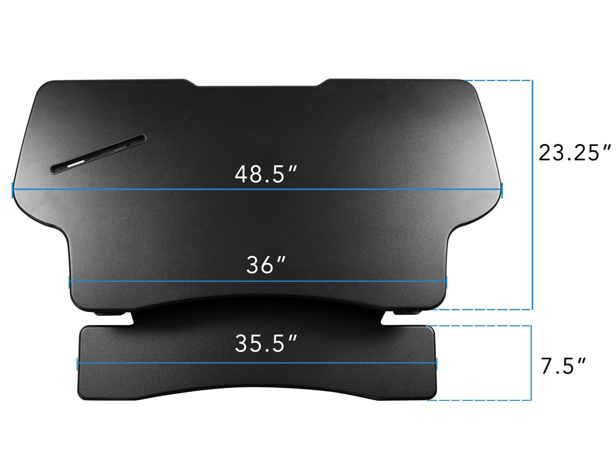 Electric Standing Desk Converter with Large Platform | MI-7962