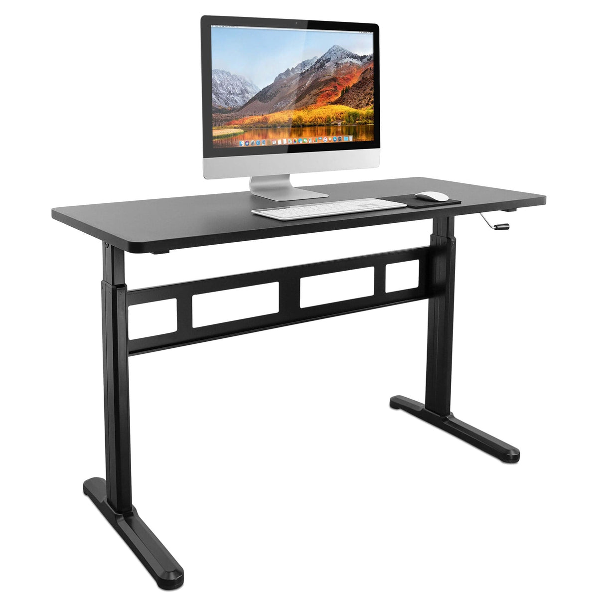 Hand Crank Standing Desk with 55" Tabletop