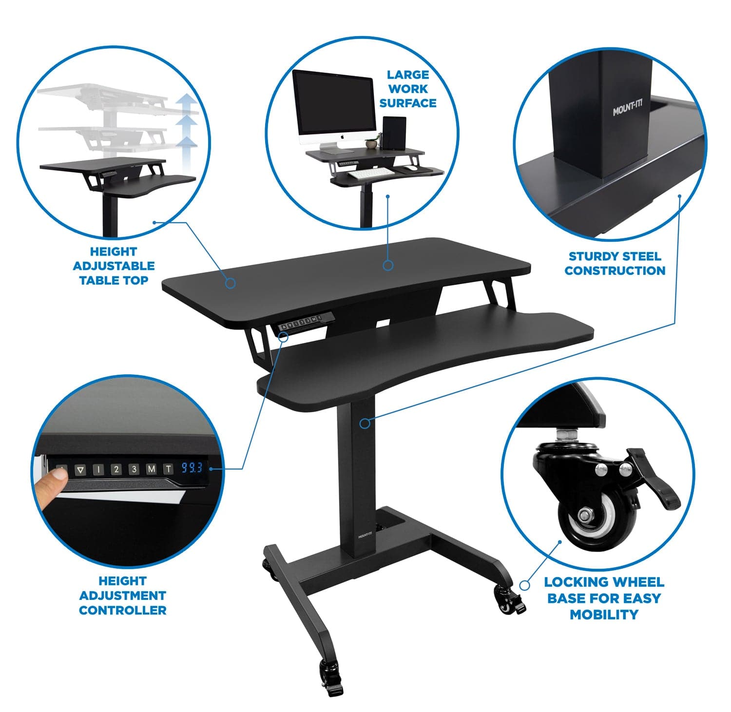 Electric Mobile Standing Desk