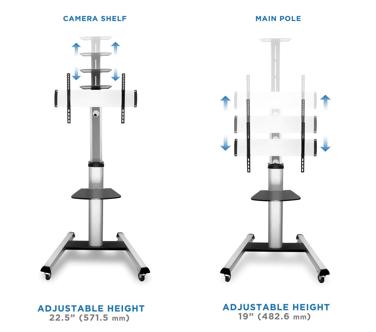 Heavy Duty Mobile TV Cart