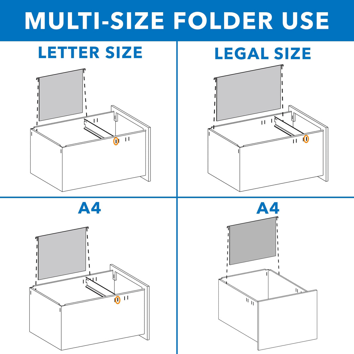 Mobile File Cabinet with 3 Drawers