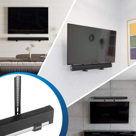 Universal Soundbar Mount Brackets for TV and Wall Installation