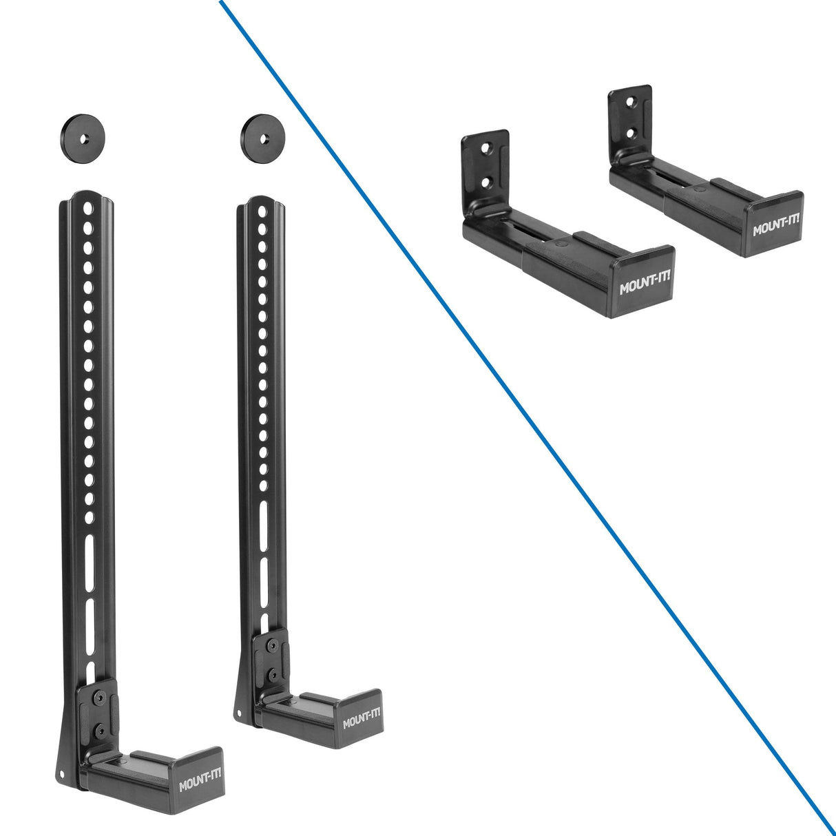 Universal Soundbar Mount Brackets for TV and Wall Installation