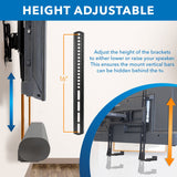 Universal Soundbar Mount Brackets for TV and Wall Installation