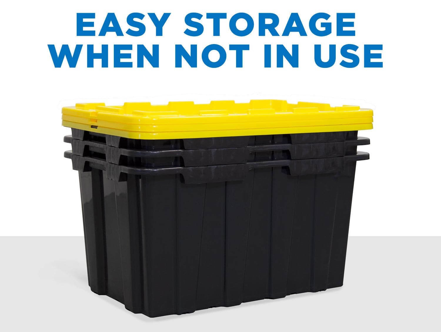 Heavy-Duty Plastic Storage Bins, Set of 3