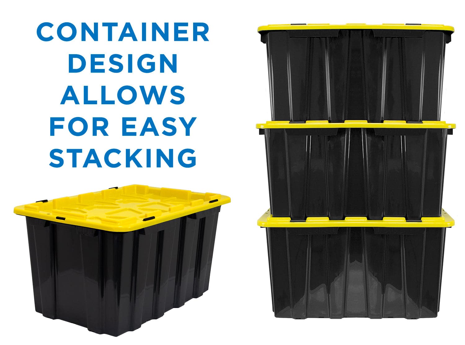 Mount-It! Heavy-Duty Plastic Storage Bins (Set of 3)