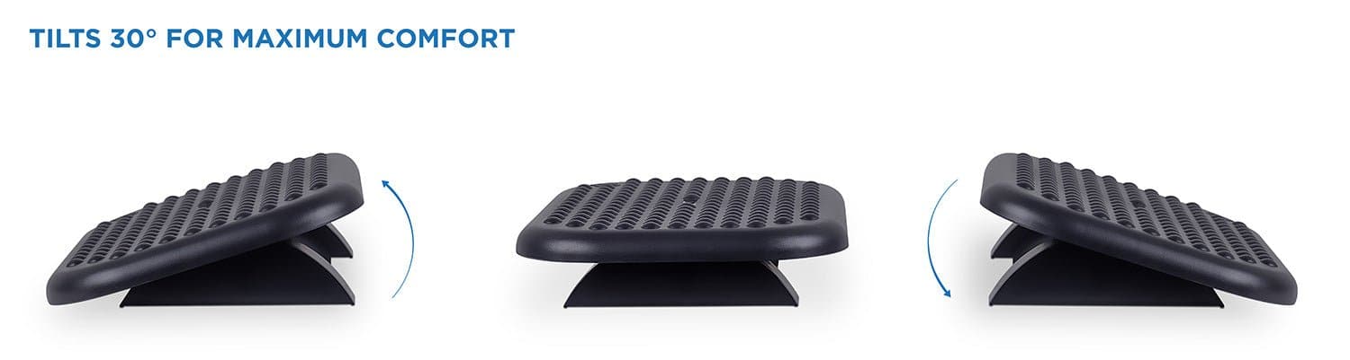  Mount-It! Ergonomic Under Desk Footrest, Massaging Foot Rest  Support, Tilting Footrest with 3-Level Height Adjustment