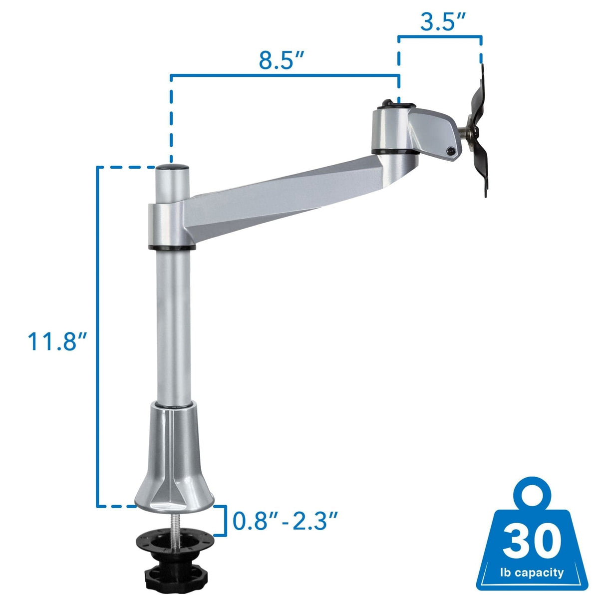 Adjustable Single Monitor Desk Mount - Mount-It!